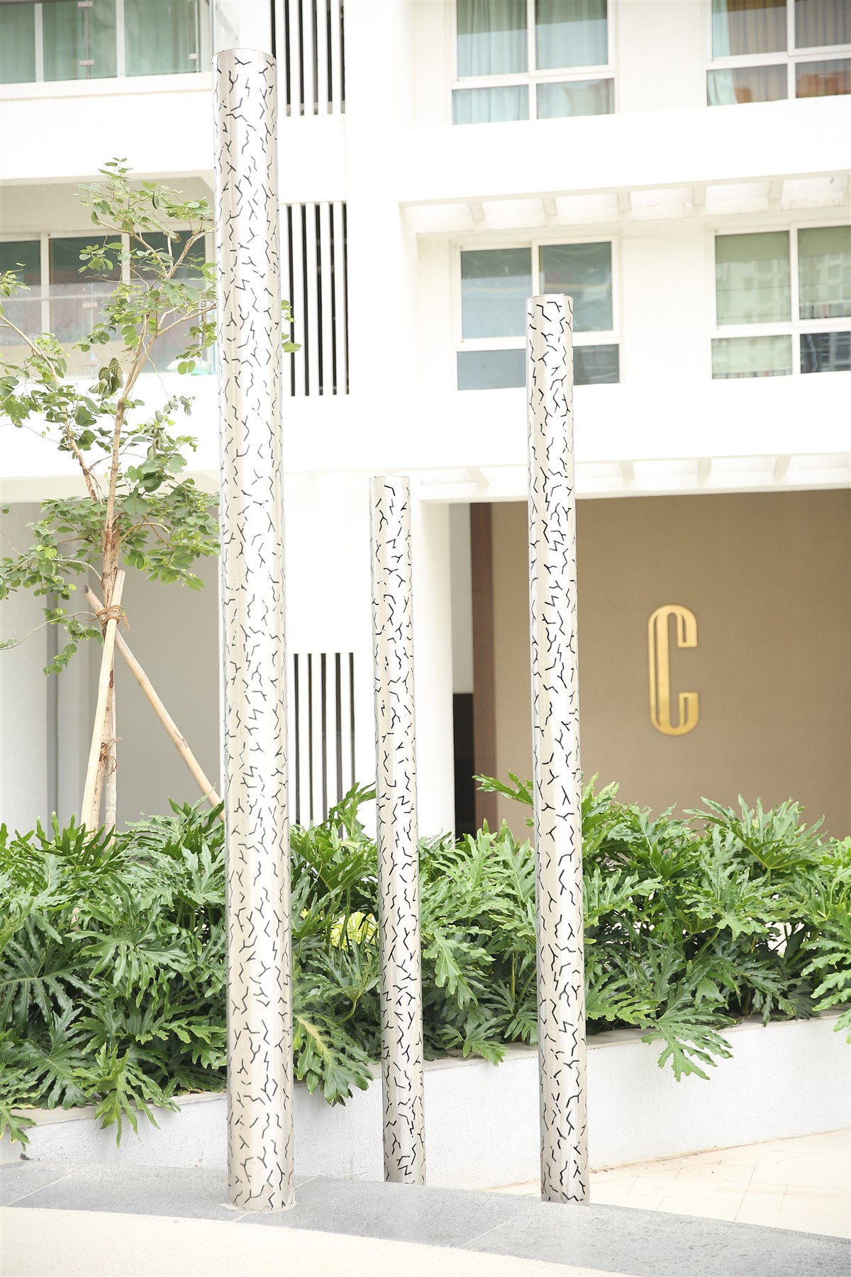 Bamboo-Forest Stainless Steel Metal Sculpture