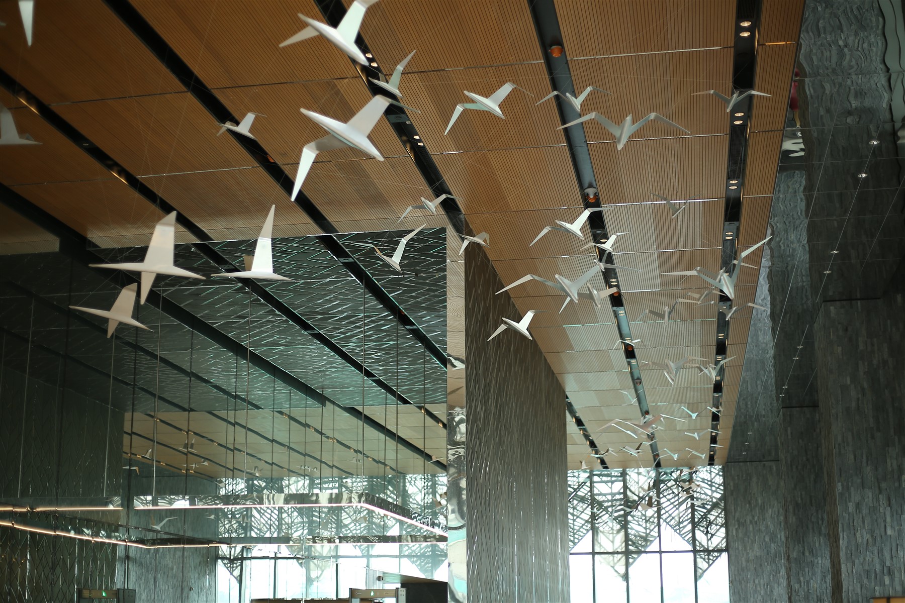 Murmuration Flying Birds Sculpture In Aluminium