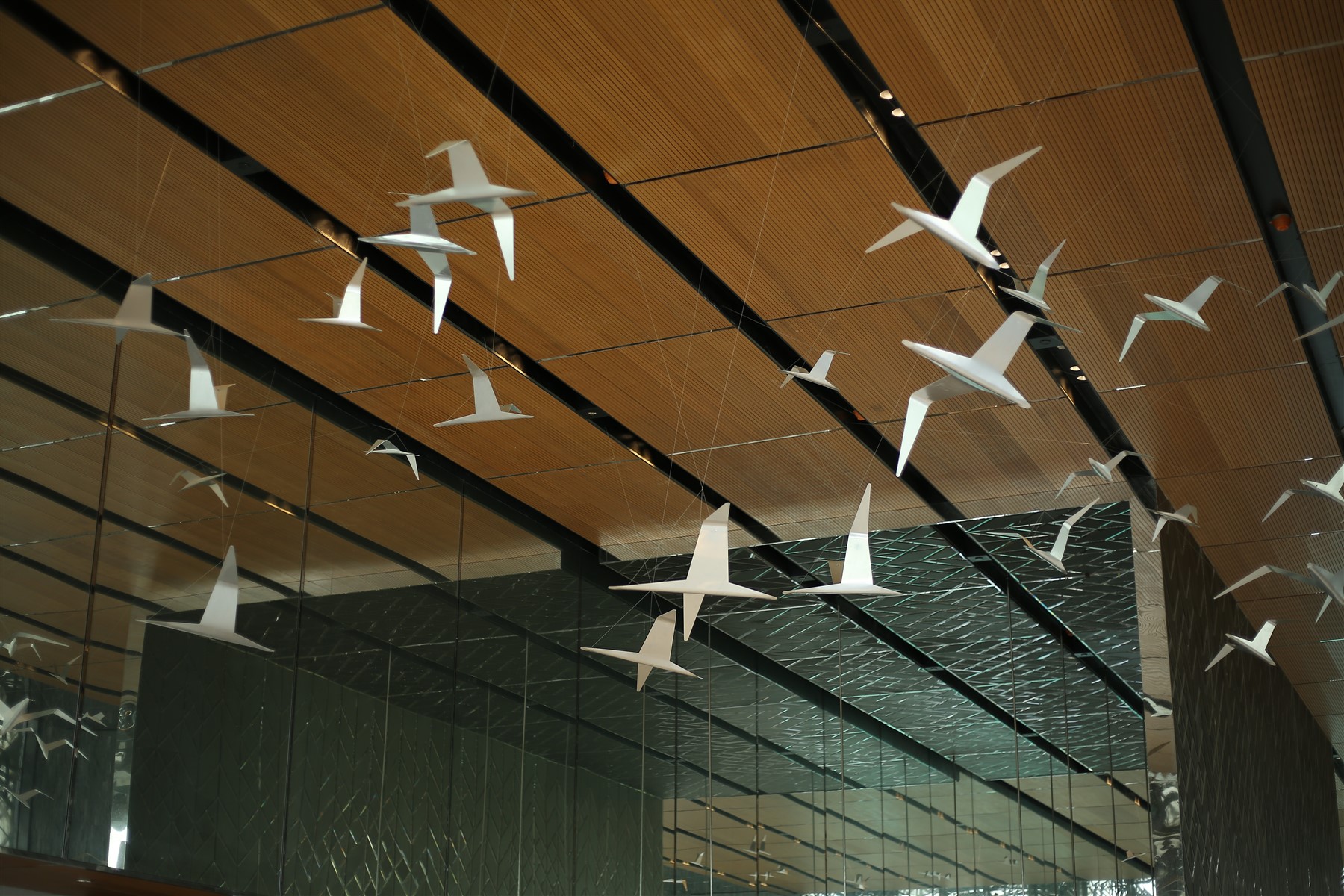 Murmuration Flying Birds Sculpture In Aluminium
