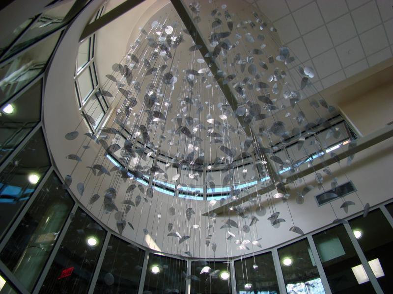 Natures-Symphony Ceiling Hanging Sculpture In Aluminium And Steel