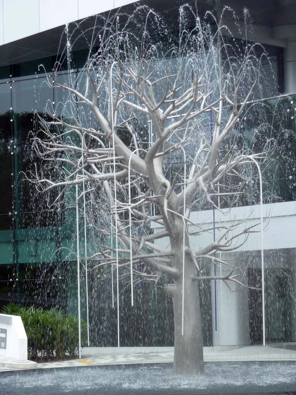 Rain Tree Stainless Steel Landscape Sculpture