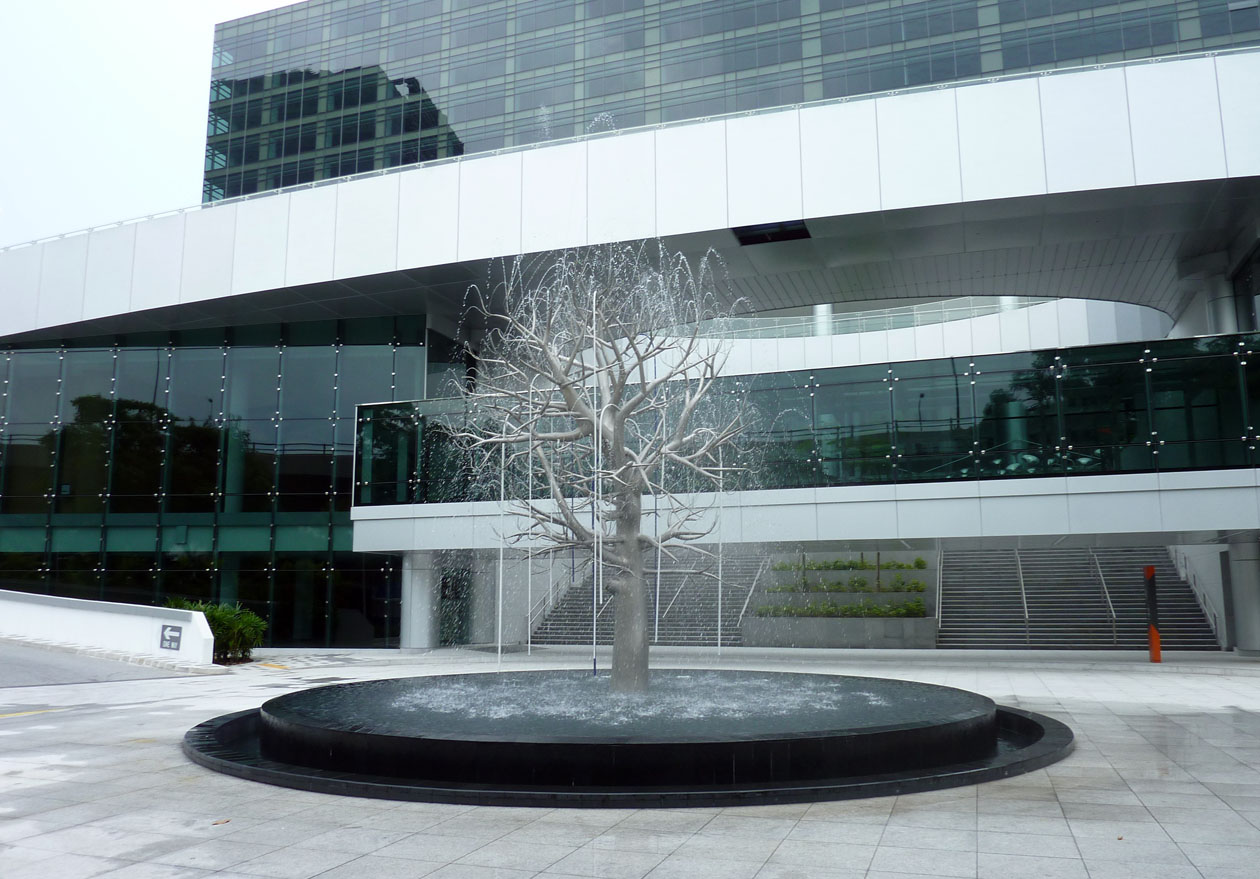 Rain Tree Stainless Steel Landscape Sculpture