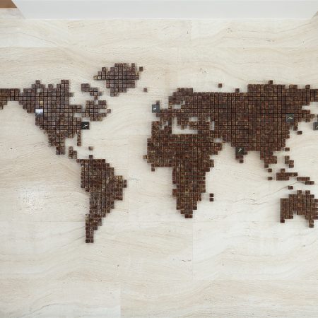 Pixel World Map Wall Mural By Artefacts